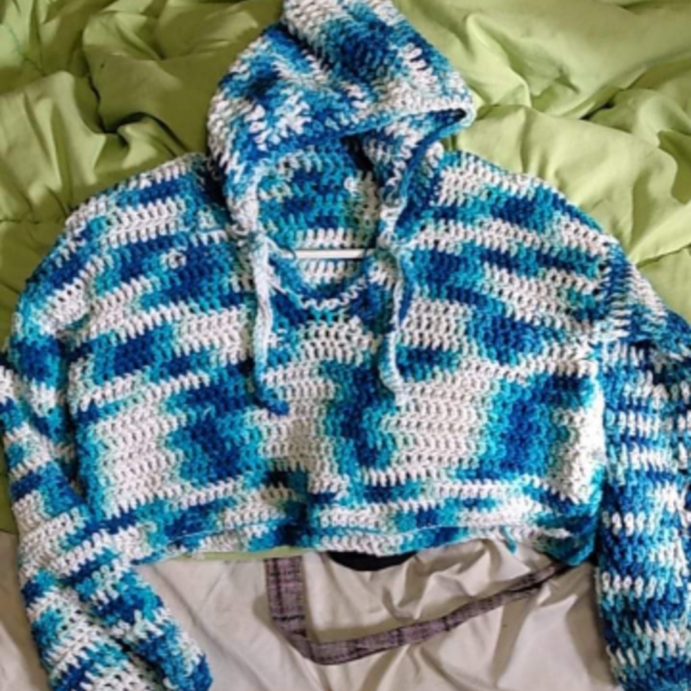 Homemade crooked hoodie